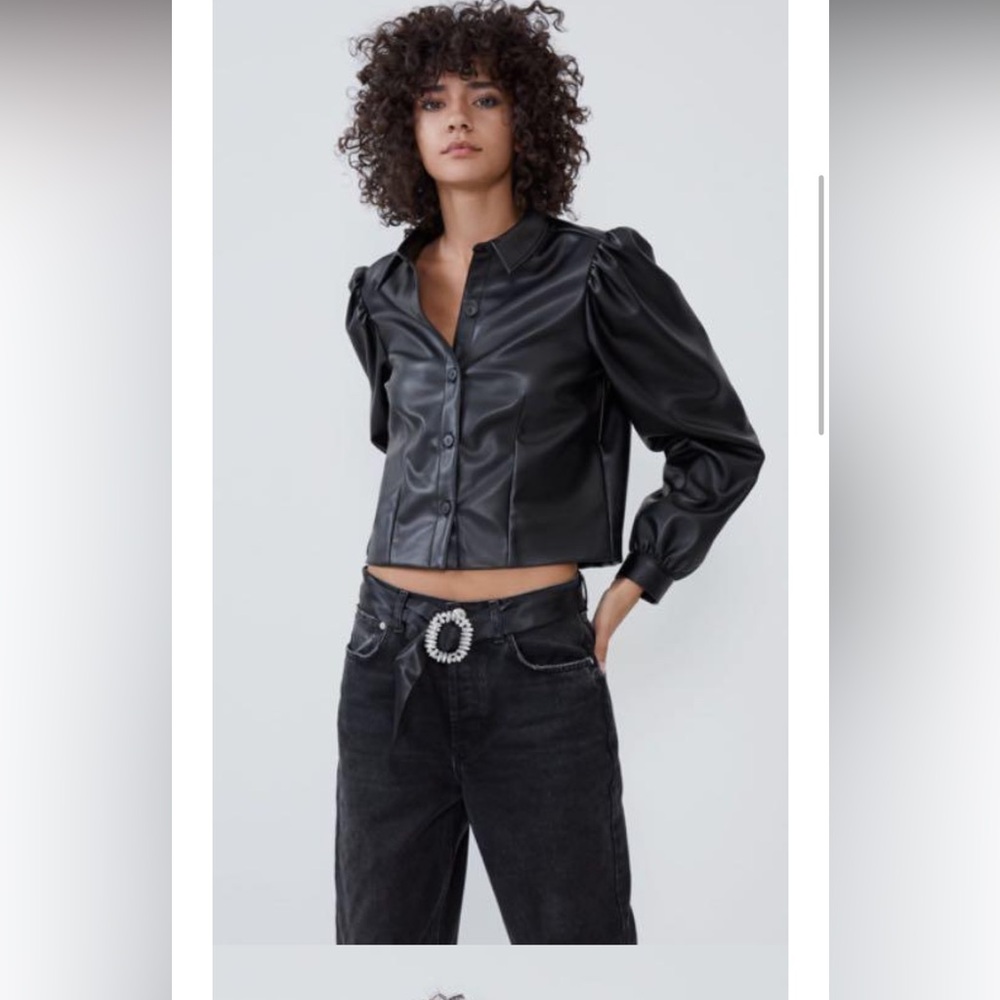 Zara Black Leather Jacket